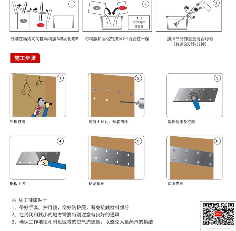 包钢皇桐镇粘钢加固施工过程